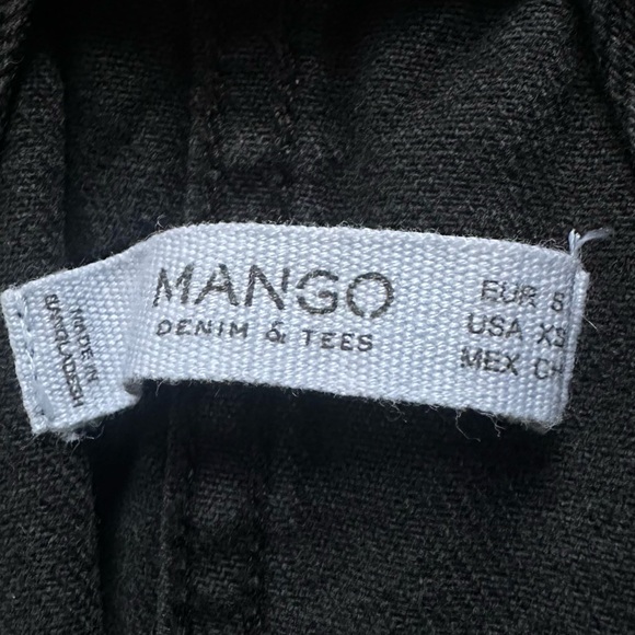 Mango Black Bib Overall Denim Mini Dress - Picture 7 of 8